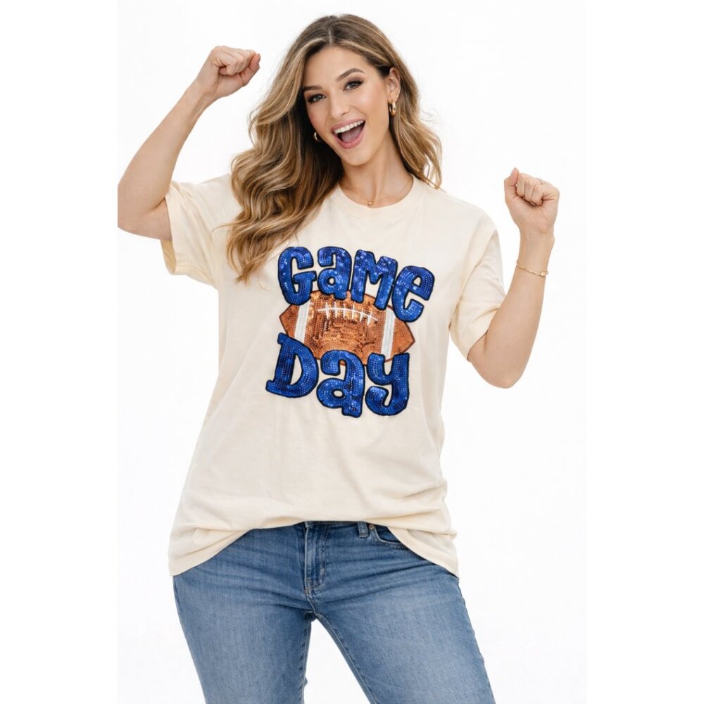 Women’s “Game Day” Graphic T-Shirt – Apricot – Size M – NWOT